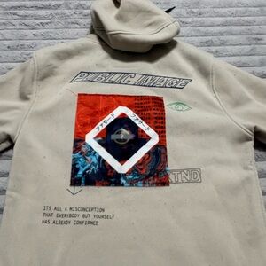 🤍 Public Image Graphic Hoodie | Men’s Size M | Streetwear Pullover | BKLYN |